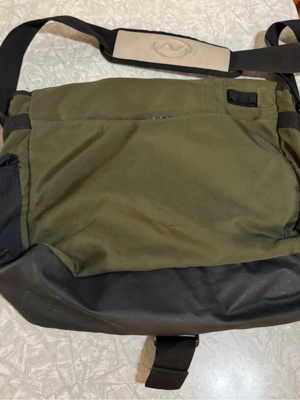 Olive Green and Black Messenger Bag Old Navy